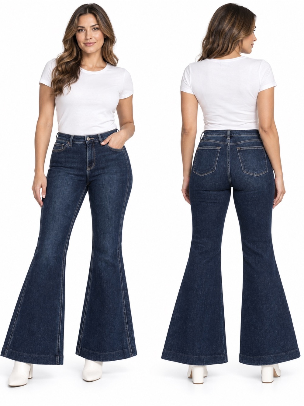 Judy Blue Angled Side Seam Flare Jeans Dark Wash 13/31 JB82538DK